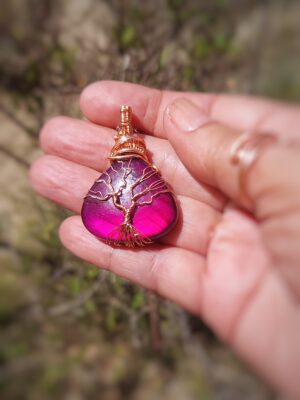 Tree Of Life Pink Flash Labradoriet