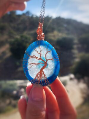 Tree Of Life blauwe Agaat SunCatcher
