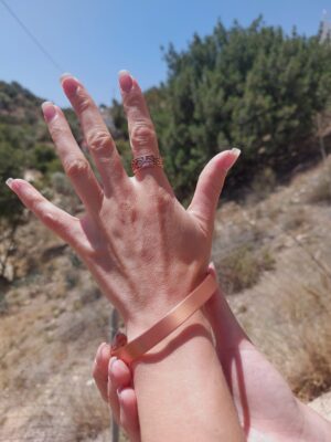 Koperen armband met 8 magneten