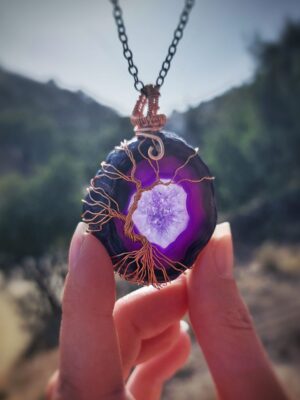 Tree Of Life Paarse Agaat SunCatcher