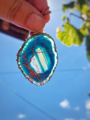 Tree Of Life blauwe Agaat SunCatcher