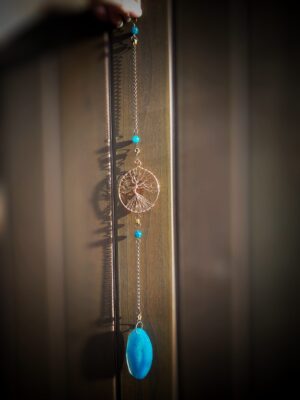 Blauwe Agaat Suncatcher