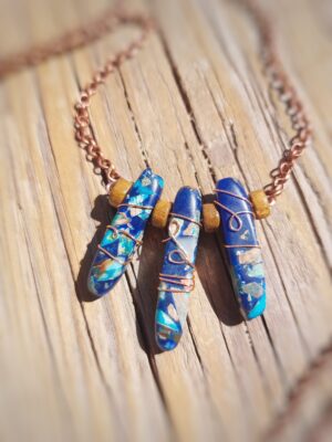 Lapiz Lazuli hanger met bamboo groot