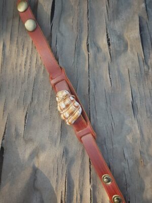 Leren armband met Zeeschelp