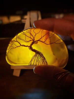 Carneool Agaat Suncatcher met Tree Of Life