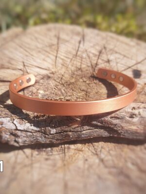 Koperen armband met 6 magneten