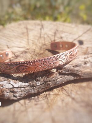 Koperen armband met 6 magneten