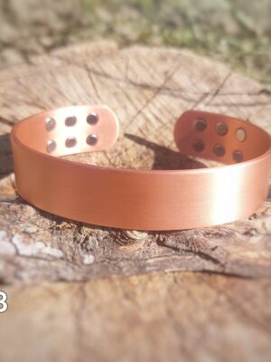 Koperen armband met 12 magneten