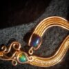 zwarte opal copper wirewrap handmade ethiopie hanger
