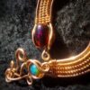 zwarte opal copper wirewrap handmade ethiopie hanger