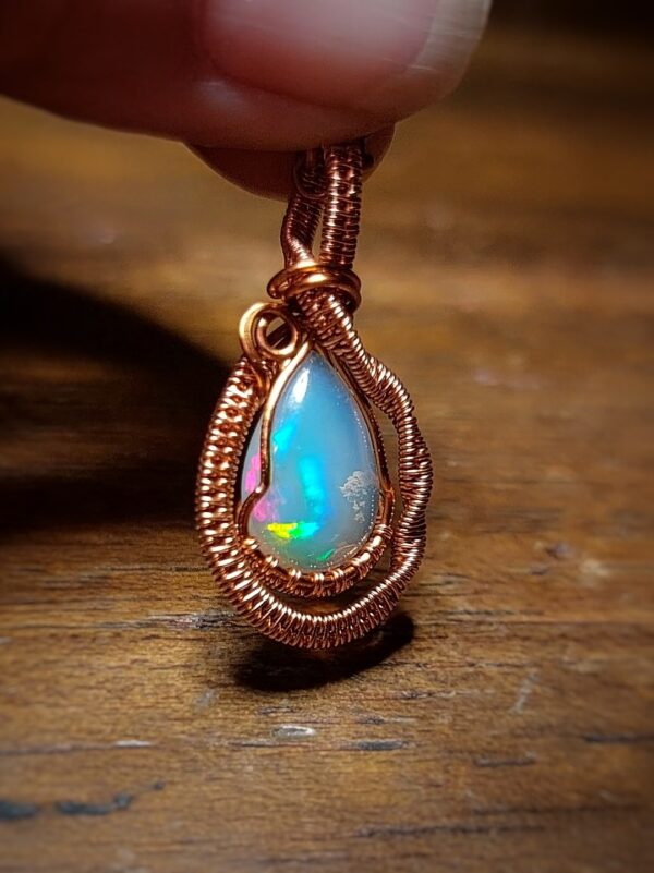 witte opaal ethiopie koperdraad