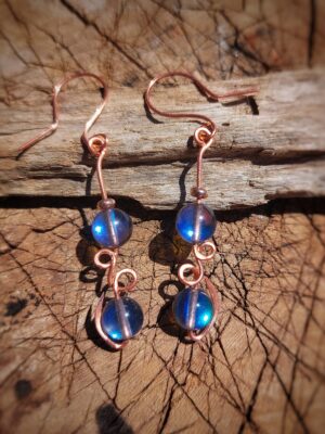 koperen oorbellen met angel aura