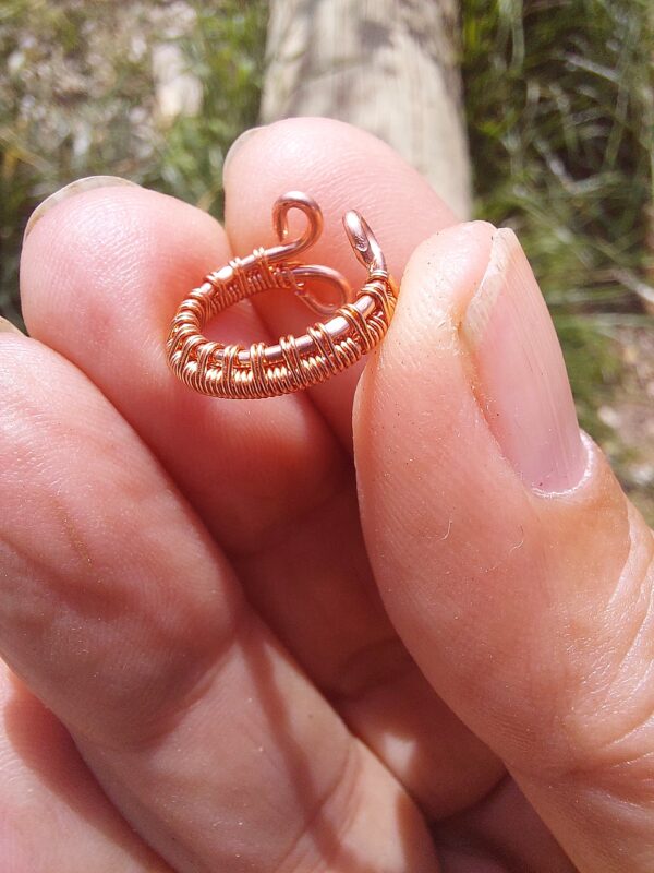 koperen ear cuff, zonder gaatjes