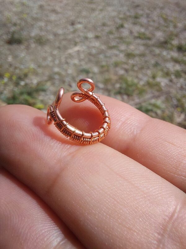 koperen ear cuff, zonder gaatjes