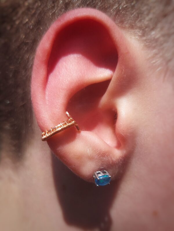 koperen ear cuff, zonder gaatjes