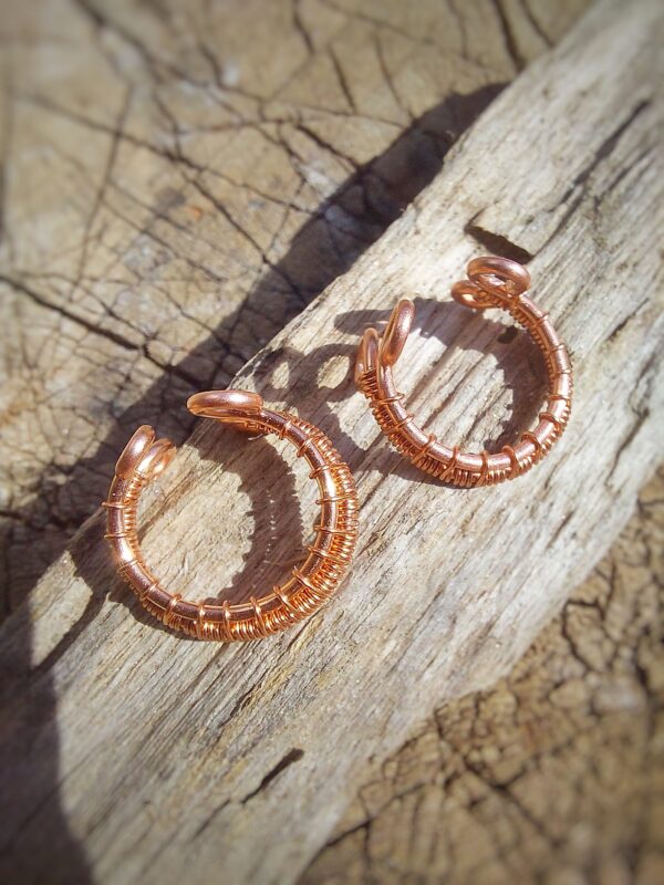 koperen ear cuff, zonder gaatjes oorbel