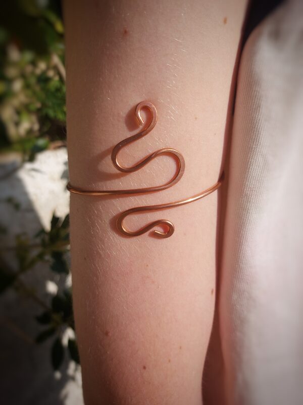 enkelband armcuff koperdraad bovenarmband arm manchetarmband