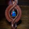 zwarte opal ethiopië copper wire 3 carat 1