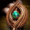 zwarte opal ethiopië copper wire 3 carat 4