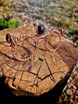 kopren bril met lapiz lazuli