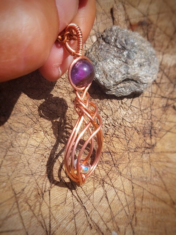 Hanger-Miracle-amethist-angel-aura-koperdraad