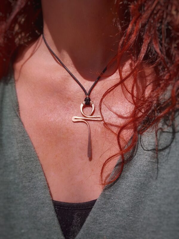 koperen ankh hanger van dik koperdraad