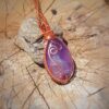 hanger met amethist en koperdraad