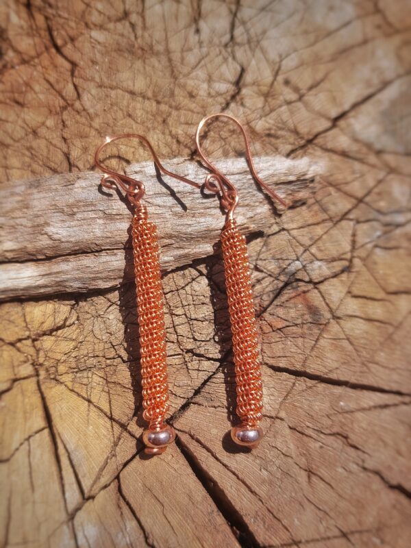 oorbellen met koperen coils